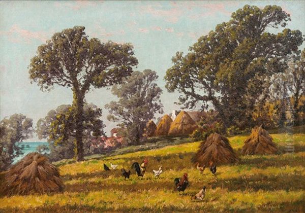 Rural Idyll In Brittany Oil Painting by William Baptiste Baird