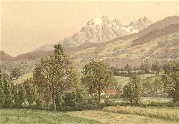 Near Grenoble, France Oil Painting by William Baptiste Baird