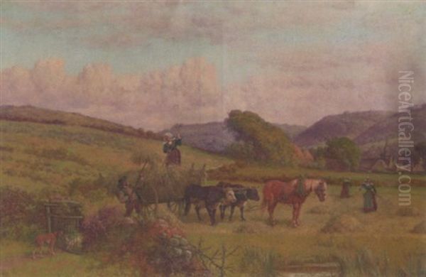 Figures In A Landscape Oil Painting by William Baptiste Baird