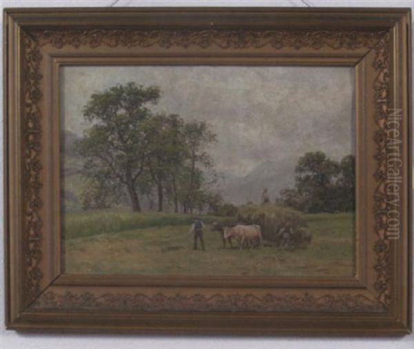 Haying Oil Painting by William Baptiste Baird