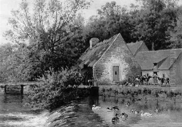 Moulin Dans La Campagne Oil Painting by William Baptiste Baird