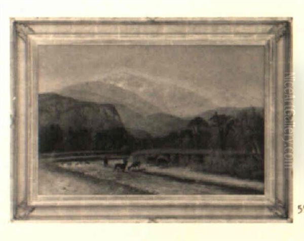 Mt. Washington, White Mts., New Hampshire, U.s., From 1866 Sketch Oil Painting by William Baptiste Baird