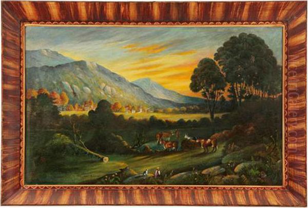 The Last Gleam Oil Painting by J.H. Adams