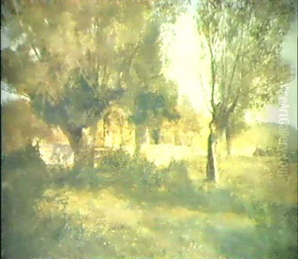 Baumreiche Landschaft Oil Painting by Hermann Baisch