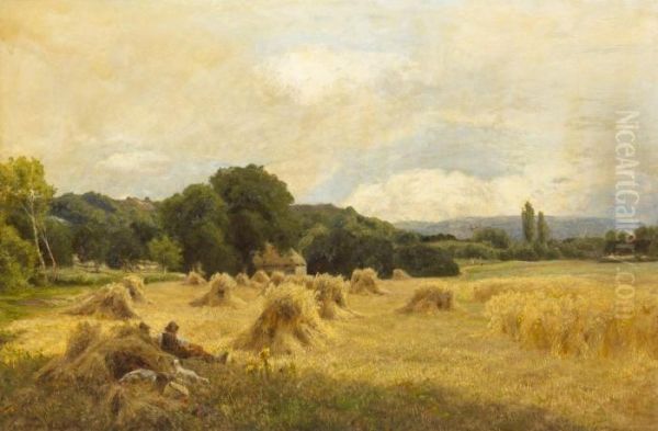 Harvest Time Oil Painting by John Clayton Adams