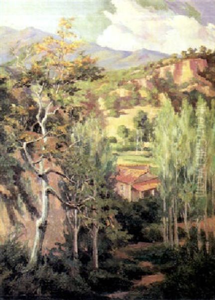 Masia Oil Painting by Juan Baixas-Garrate