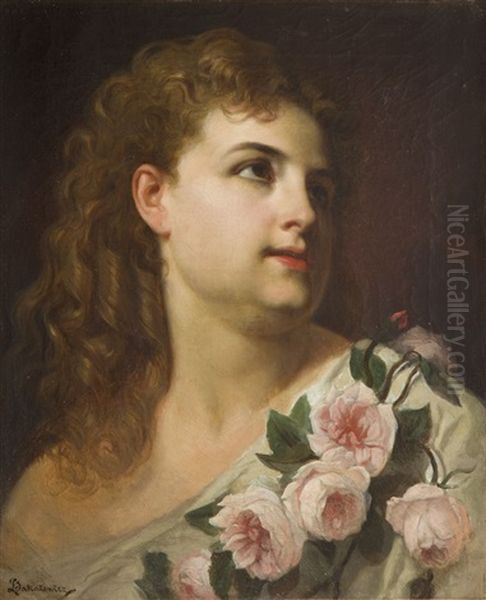 Inspiration (aleksandra Potocka Portrait) by Ladislaus Bakalowicz