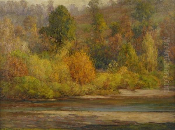 Autumn, Brookville Oil Painting by John Ottis Adams