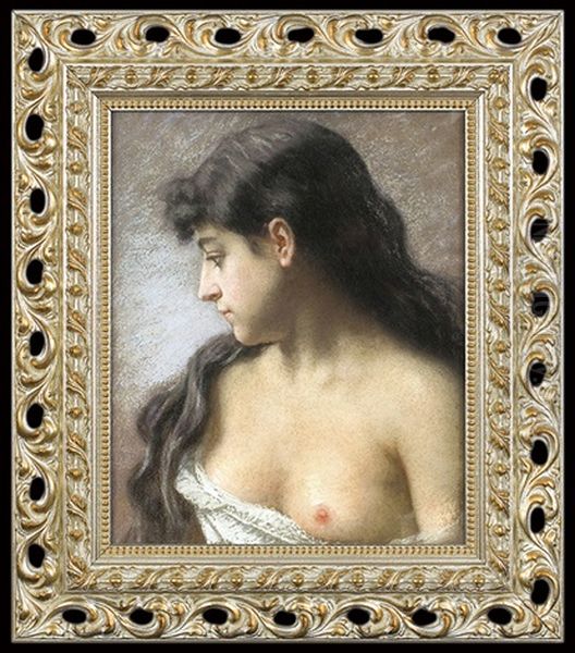 Half Nude Oil Painting by Ladislaus Bakalowicz