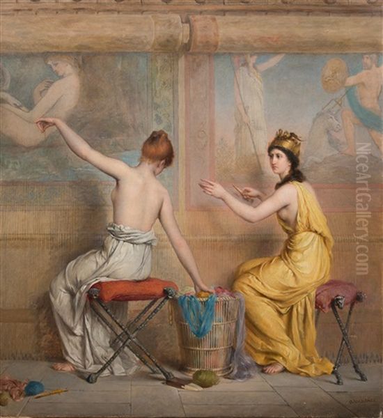 Mythological Subject Oil Painting by Stephan Wladislawowitsch Bakalowicz