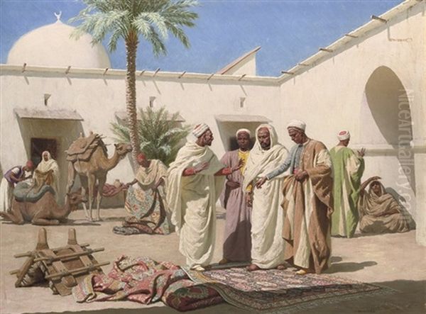 The Carpet Merchant Oil Painting by Stephan Wladislawowitsch Bakalowicz