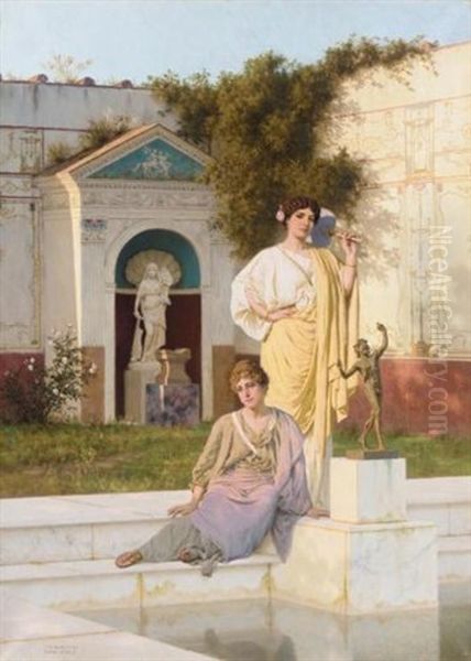 Roman Beauties Oil Painting by Stephan Wladislawowitsch Bakalowicz