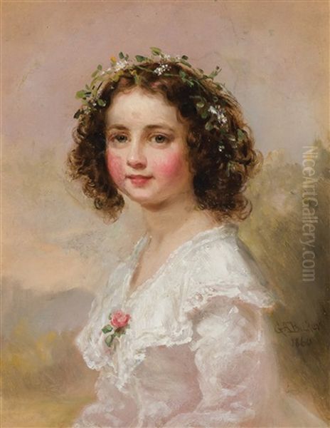 Sweet Innocence Oil Painting by George Augustus Baker Jr.