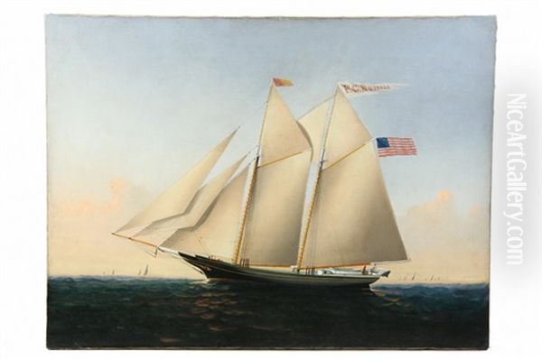 Portrait Of Two Mast Schooner 