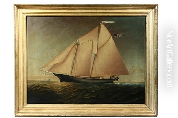 Portrait Of Two Mast Schooner 