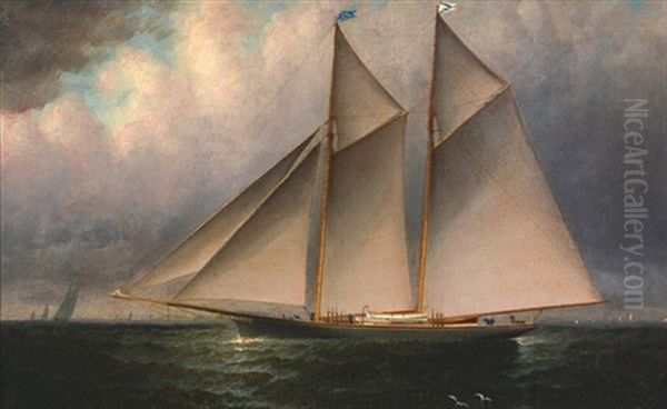 A Schooner Yacht by Elisha Taylor Baker