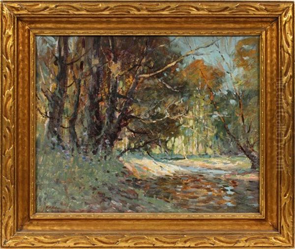 Large Landscape Oil Painting by George Herbert Baker