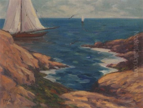 Rockport Scene Oil Painting by George Herbert Baker