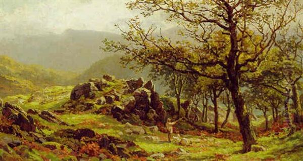 A Sketch From Nature, Cader Idris In The Distance Oil Painting by Samuel Henry Baker