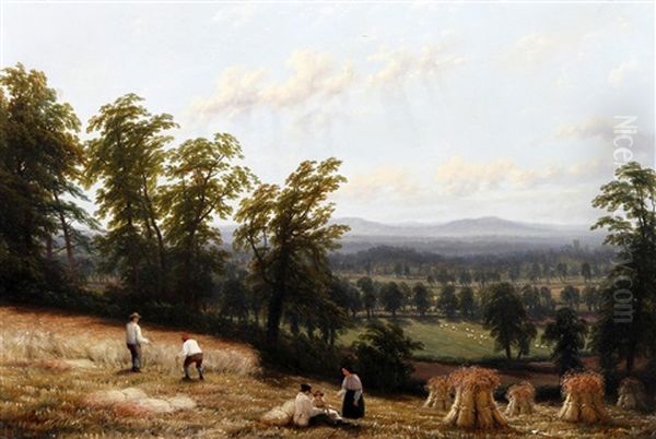 Near Barford, Warwickshire Oil Painting by Thomas Baker