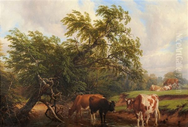 Near Milverton Oil Painting by Thomas Baker