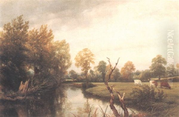 On The Leam Oil Painting by Thomas Baker