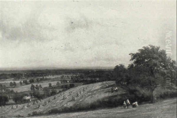 Scene In Warwickshire Oil Painting by Thomas Baker