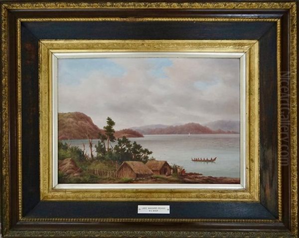 Lake Waikaremoana Oil Painting by William George Baker