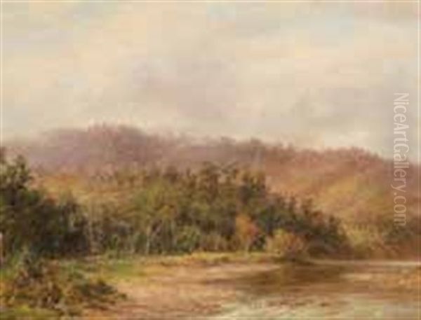 Hutt River Oil Painting by William George Baker