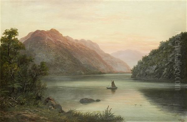 Dusky Sound, New Zealand Oil Painting by William George Baker