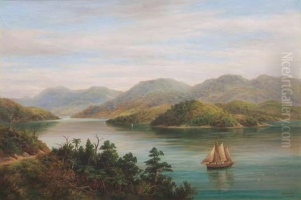 Kenepuru Sound Oil Painting by William George Baker