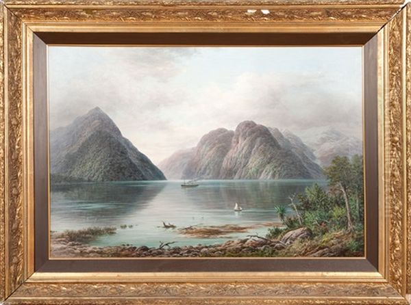 Mitre Peak And The Earnslaw, Milford Sound by William George Baker