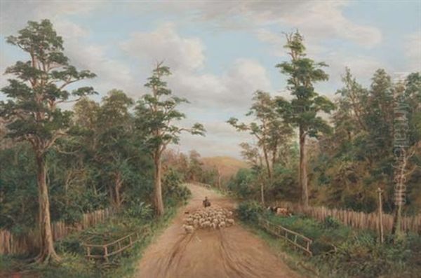 Fielding - Palmerston Rd Oil Painting by William George Baker