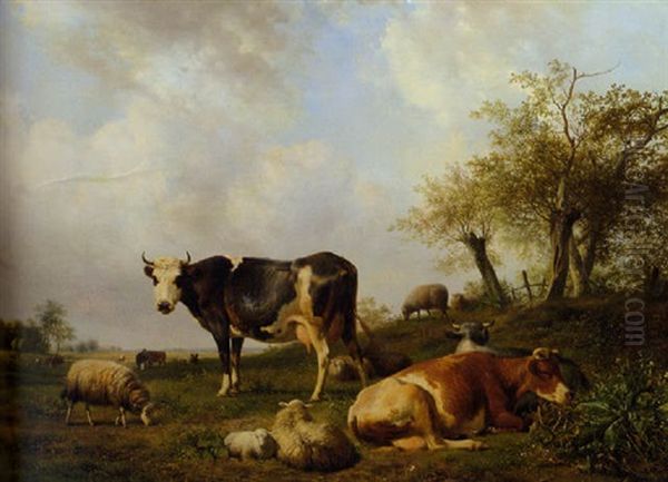 Pastoral Peace Oil Painting by Hendrik van de Sande Bakhuyzen