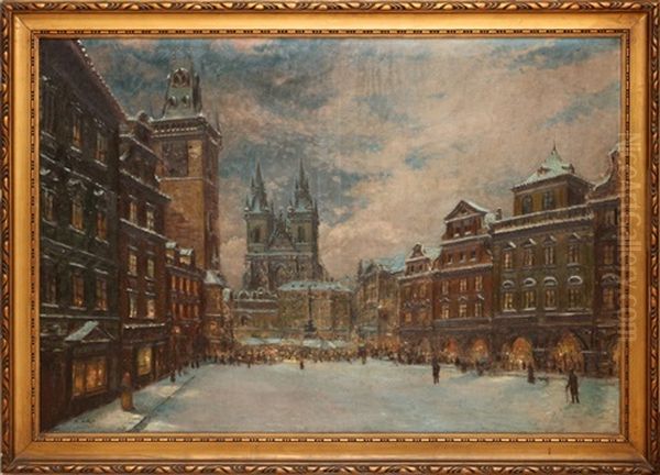 City Of Prague Oil Painting by Emanuel Bakla