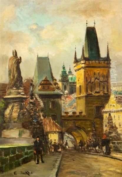 Praha Oil Painting by Emanuel Bakla