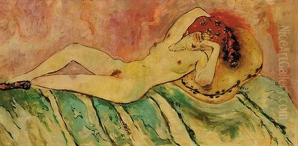 Nudo Femminile Oil Painting by Leon Bakst