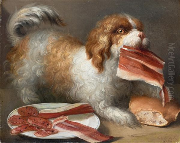 A Good Meal Oil Painting by Filippo Balbi