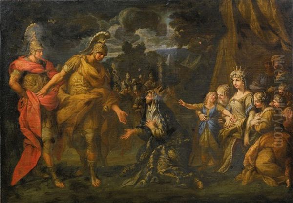 The Family Of Darius Before Alexander The Great Oil Painting by Lazzaro Baldi