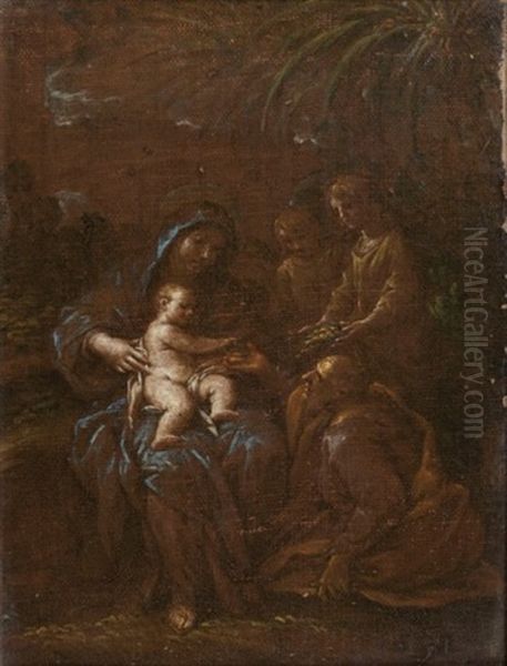 La Vierge A L'enfant Et Les Anges by Lazzaro Baldi