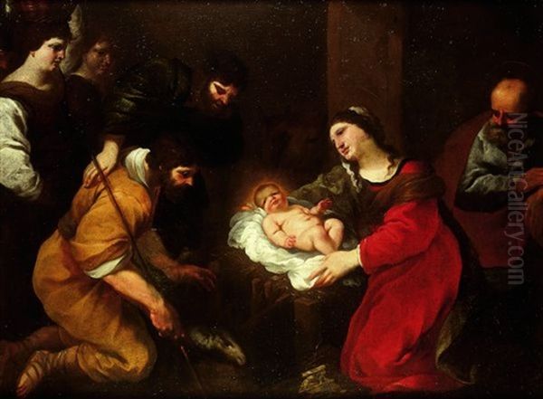 L'adoration Des Bergers Oil Painting by Lazzaro Baldi