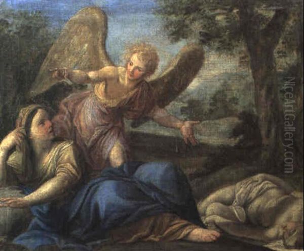 Hagar And The Angel by Pietro Paolo Baldini