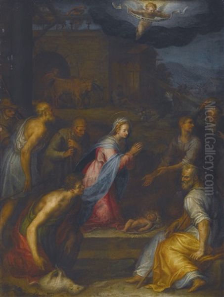 The Adoration Of The Shepherds Oil Painting by Giovanni (Il Cosci) Balducci