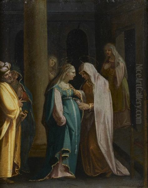 La Visitation Oil Painting by Giovanni (Il Cosci) Balducci