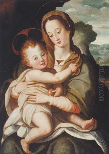 Madonna And Child Oil Painting by Giovanni (Il Cosci) Balducci