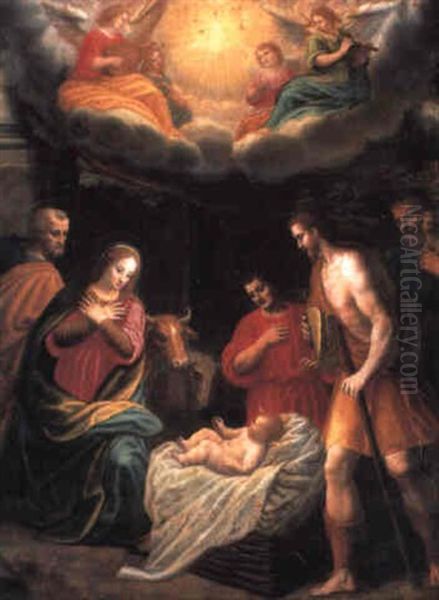 The Adoration Of The Shepherds Oil Painting by Giovanni (Il Cosci) Balducci