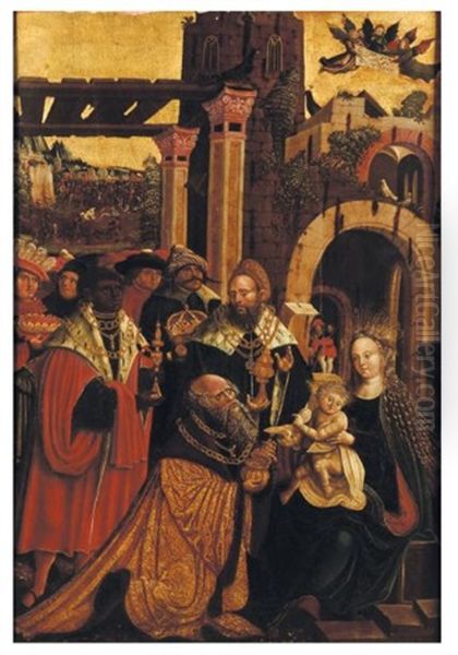 Les Rois Mages Oil Painting by Hans Baldung