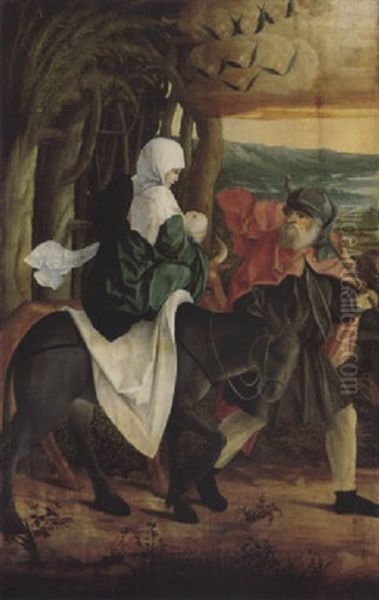 The Flight Into Egypt Oil Painting by Hans Baldung