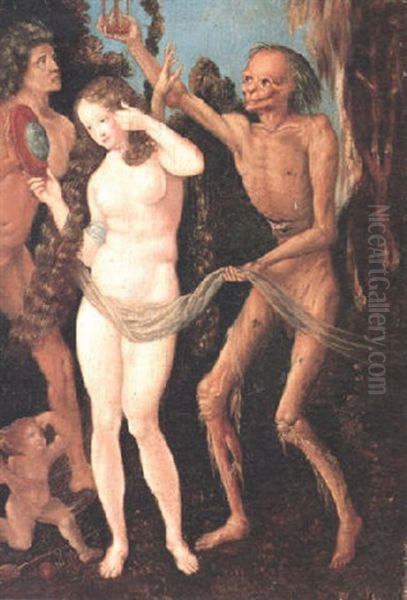 An Allegory Of Death And Beauty Oil Painting by Hans Baldung