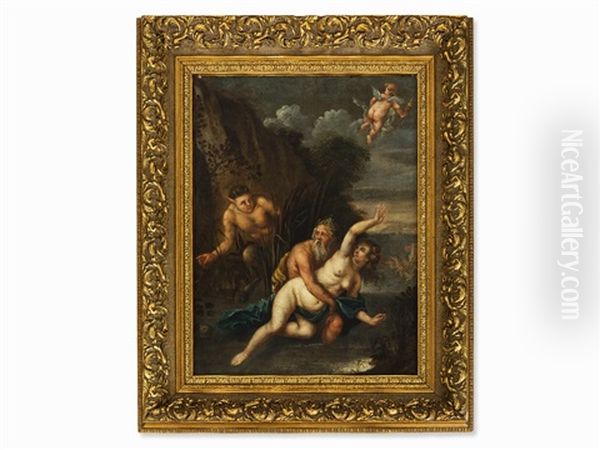 Pan And Syrinx Oil Painting by Hendrik van Balen the Elder